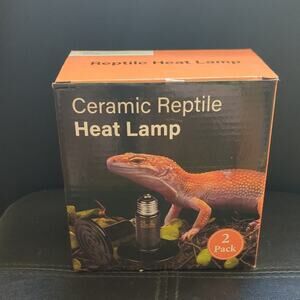 Ceramic Reptile No Light Emmited Heat Lamp High Heat Basking Bulb 2 Pack